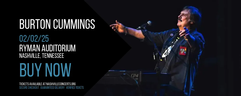 Burton Cummings at Ryman Auditorium at Ryman Auditorium
